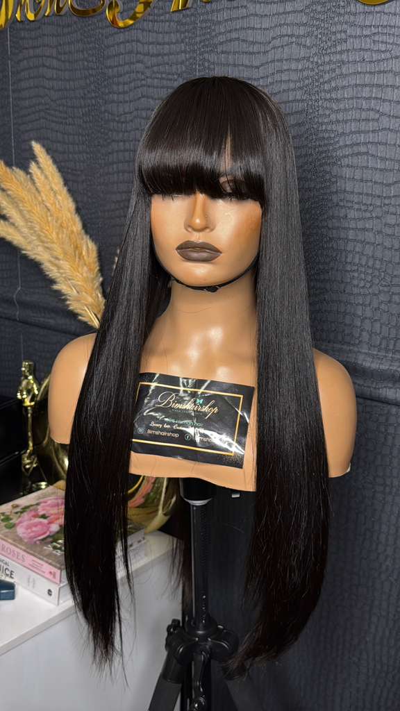 Nicki Fringe Raw Hair Layered Wig with HD Closure